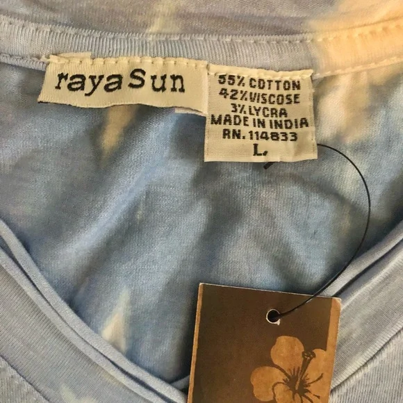 Rays Sun Tie-Dye V-Neck Women's Dress L New - Picture 7 of 12